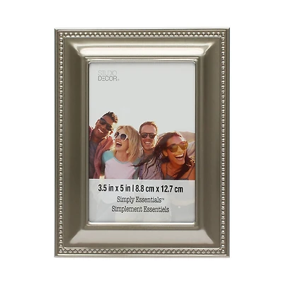 Simply Essentials™ Brushed Silver Beaded Frame by Studio Décor