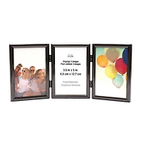 Simply Essentials™ 3 Opening 3.5" x 5" Black Hinged Metal Frame by Studio Décor®