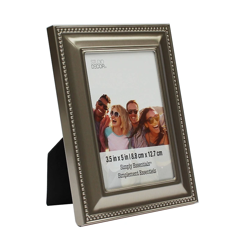 Simply Essentials™ Brushed Silver Beaded Frame by Studio Décor