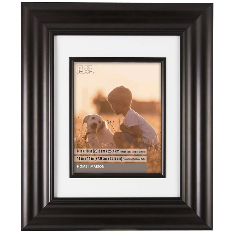 Home 8" x 10" Bronze Wide Scoop Frame with Mat by Studio Décor®