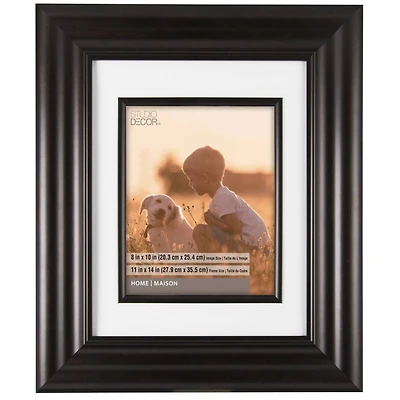 Home 8" x 10" Bronze Wide Scoop Frame with Mat by Studio Décor®