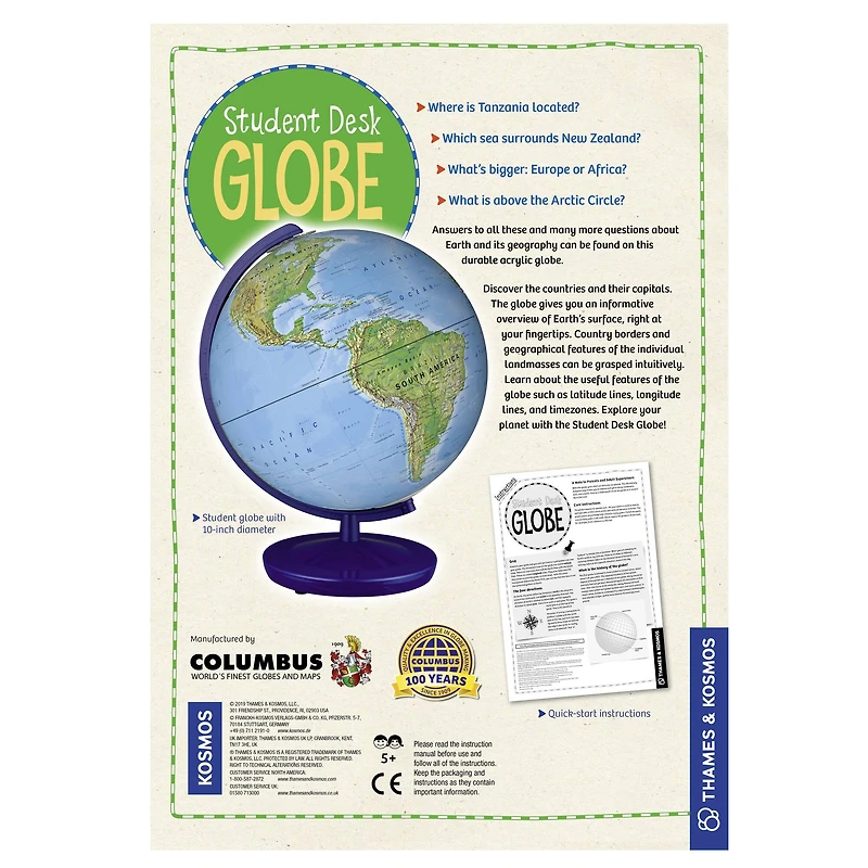 Thames & Kosmos Student Desk Globe