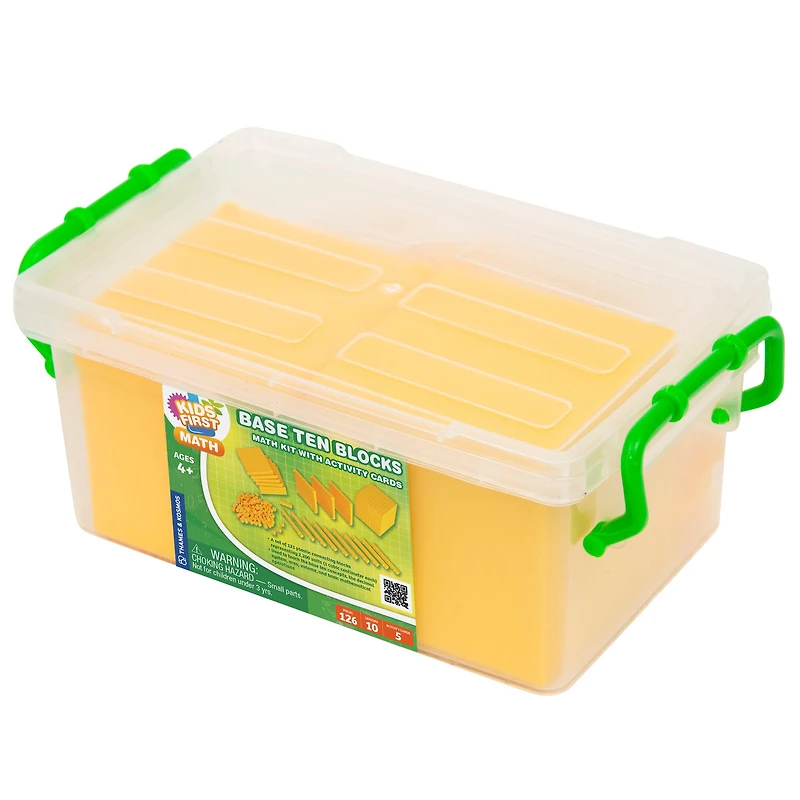 Thames & Kosmos Base Ten Blocks Math Kit with Activity Cards