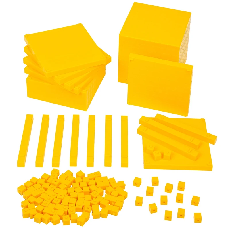 Thames & Kosmos Base Ten Blocks Math Kit with Activity Cards