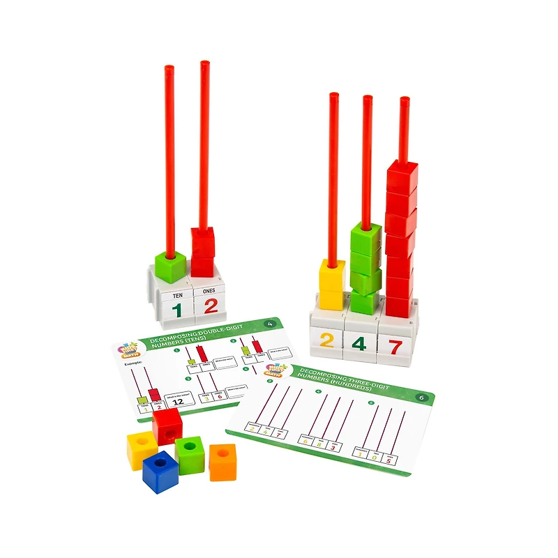 Thames & Kosmos Stacking Block Abacus Math Kit with Activity Cards