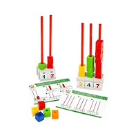 Thames & Kosmos Stacking Block Abacus Math Kit with Activity Cards
