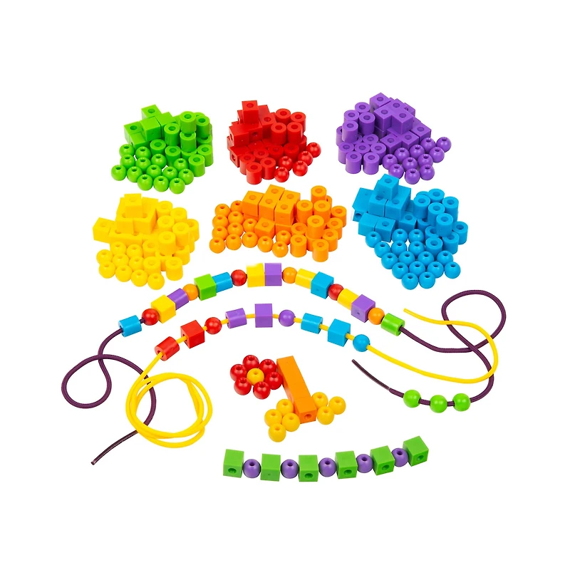 Thames & Kosmos Lacing Beads Math Kit with Activity Cards