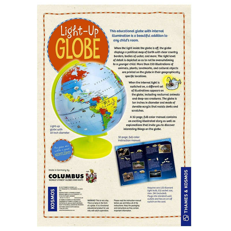 Thames & Kosmos Kids First Light-Up Globe Kit