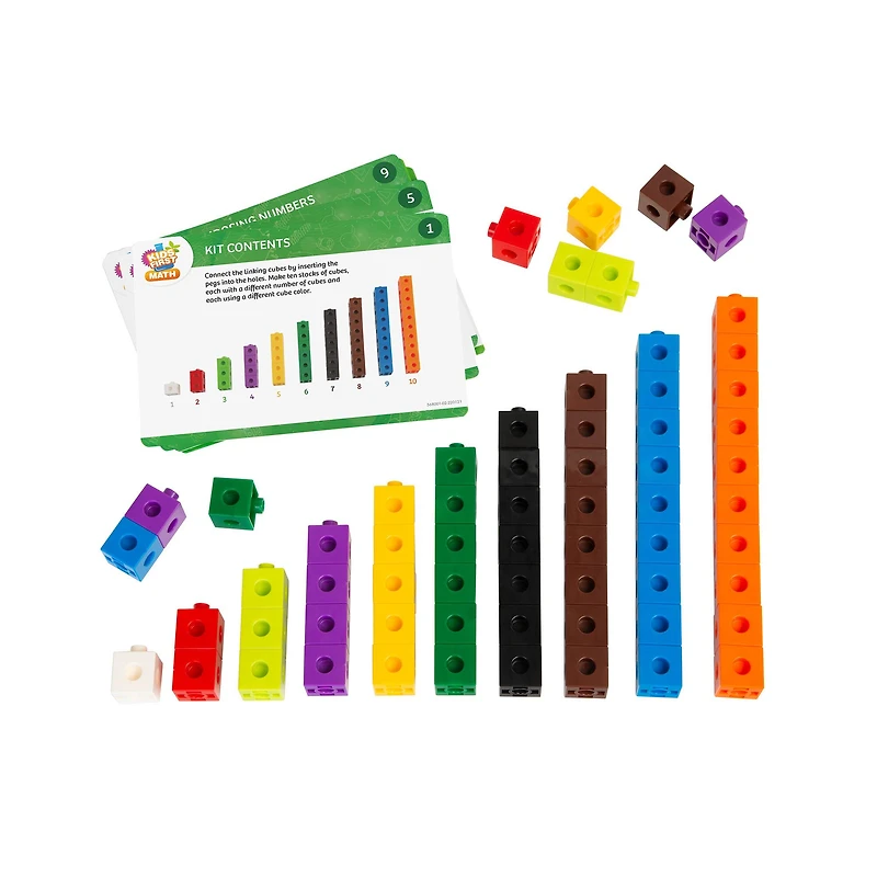 Thames & Kosmos Linking Cubes Math Kit with Activity Cards