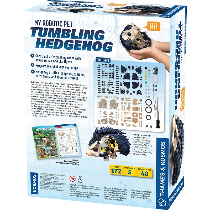 Thames & Kosmos My Robotic Pet Tumbling Hedgehog Kit 