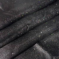 Feldman Star Black Glitter Satin