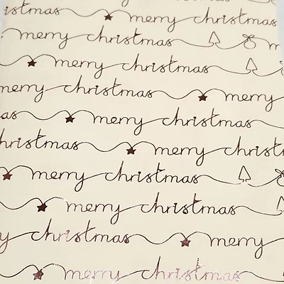 Blush Foil Merry Christmas Premium Gift Wrap by Celebrate It™