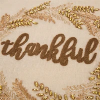 Glitzhome® Embroidered Fabric Thanksgiving Table Runner