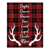 Reindeer Role Call Canvas Wall Art