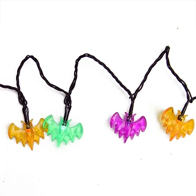 10ct. Multi-color LED Bat Halloween Novelty String Lights