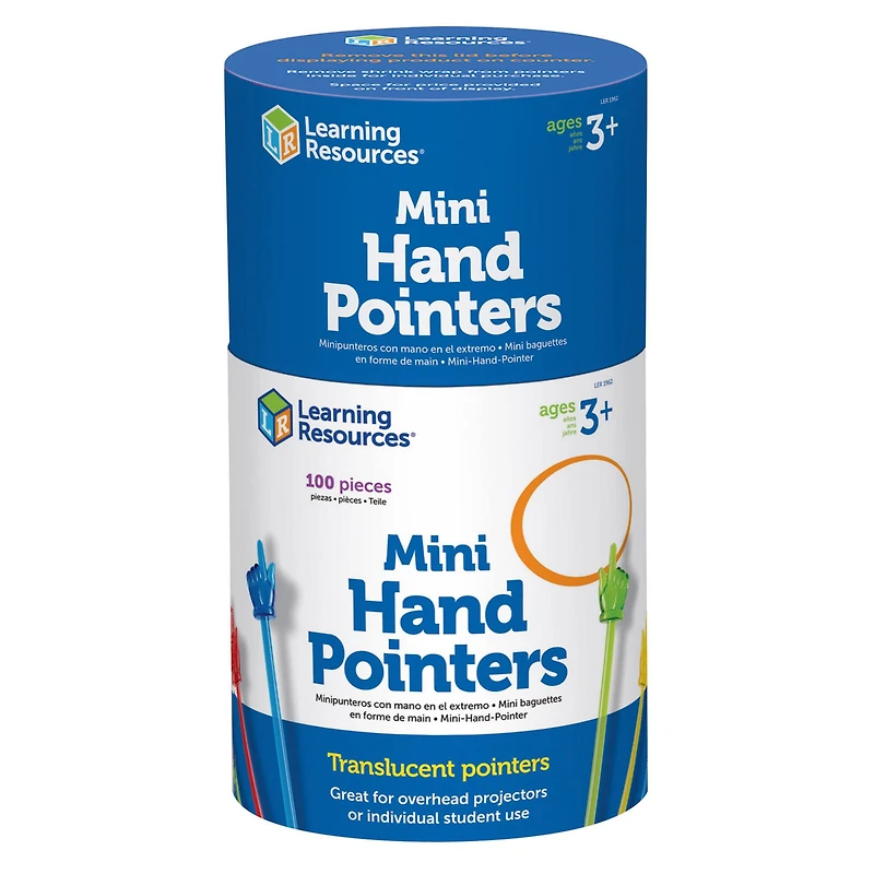 Learning Resources® Mini Translucent Hand Pointers, 100 Pack