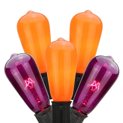10ct. Purple & Orange Edison Style Lights