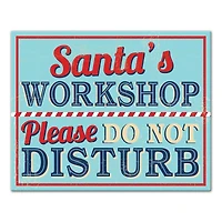Midcentury Modern Santa's Workshop Canvas Wall Art