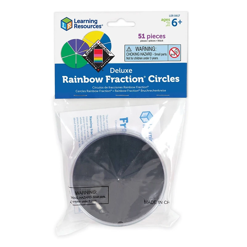 Learning Resources® Rainbow Fraction® Deluxe Circles, 3 Sets