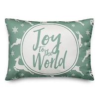Designs Direct Joy to the World Reindeer 14x20 Throw Pillow