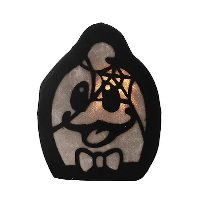 Black LED Lighted Halloween Spooky Ghost Face