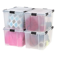 Iris® Clear WEATHERTIGHT® Storage Box, 4 Pack