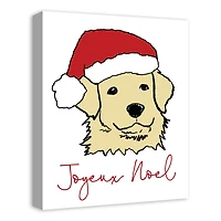 Joyeux Noel Puppy Canvas Wall Art