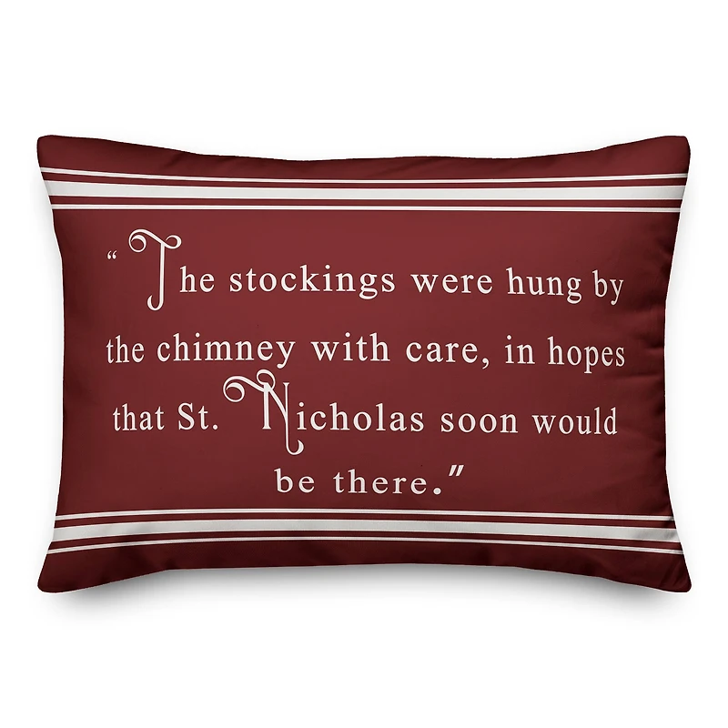 Designs Direct The Stockings Were Hung by the Chimney 14x20 Throw Pillow