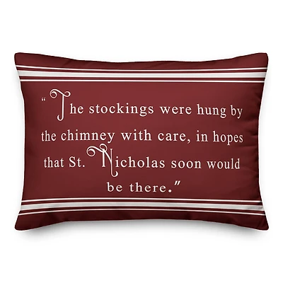 Designs Direct The Stockings Were Hung by the Chimney 14x20 Throw Pillow