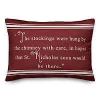 Designs Direct The Stockings Were Hung by the Chimney 14x20 Throw Pillow