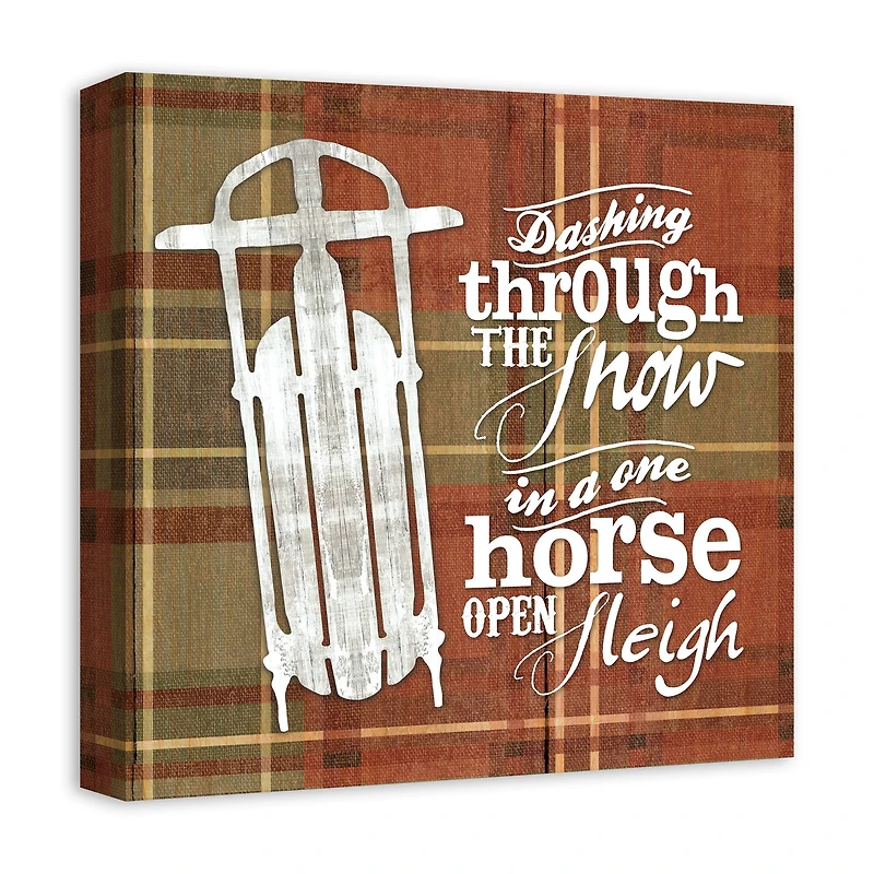 Dashing Through the Snow Canvas Wall Art