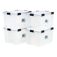 Iris® Clear WEATHERTIGHT® Storage Box, 4 Pack