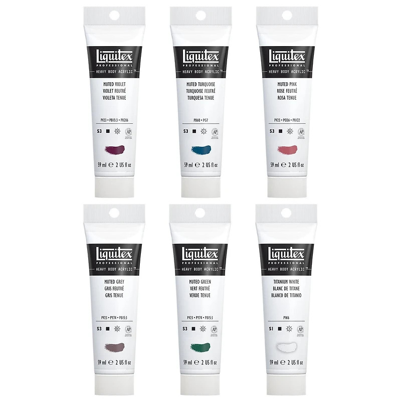 Liquitex® Heavy Body Acrylic™, Muted Collection + White