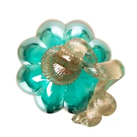 Glitzhome® Crackle Glass Pumpkin, Turquoise