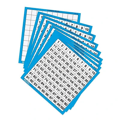 Learning Resources® Laminated Hundreds Boards, 10 Per Set, 3 Sets