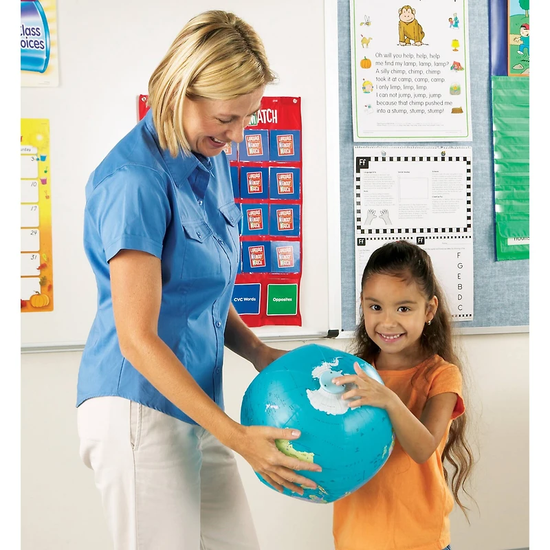 Learning Resources® 11" Inflatable Light-Up Globe