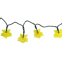 10ct. Yellow LED Maple Leaf Thanksgiving Novelty String Lights