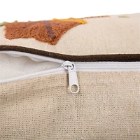 Glitzhome® Embroidered Fall Leaves Pillow