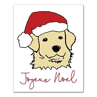 Joyeux Noel Puppy Canvas Wall Art