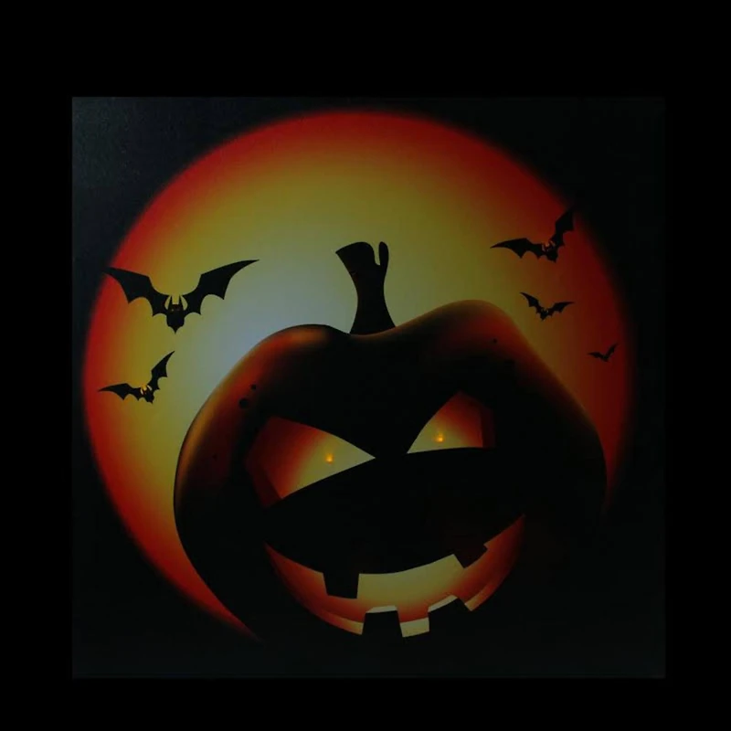 Bats & Jack-o-Lantern LED Canvas Wall Art