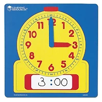 Learning Resources® 12" Write & Wipe Demonstration Clocks, Pack of 3