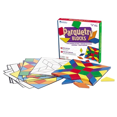 Learning Resources® Parquetry Blocks Activity Set, 52 Pieces