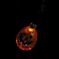 10ct. Orange LED Jack-O-Lantern Pumpkin Halloween Novelty String Lights