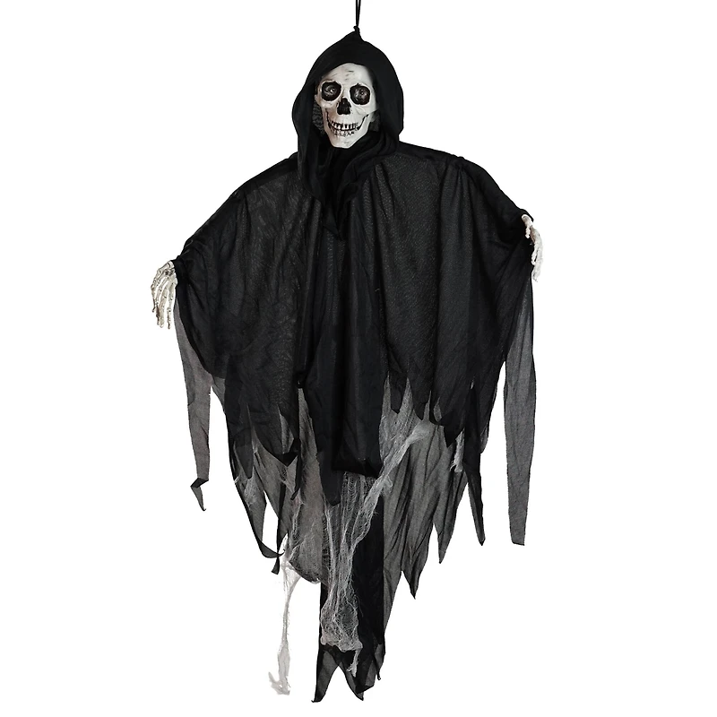 36" Touch Activated Talking Reaper Animated Hanging Halloween Decoration