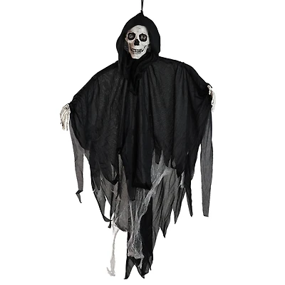 36" Touch Activated Talking Reaper Animated Hanging Halloween Decoration