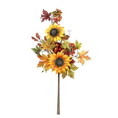 30” Berry & Sunflower Fall Bundle Spray