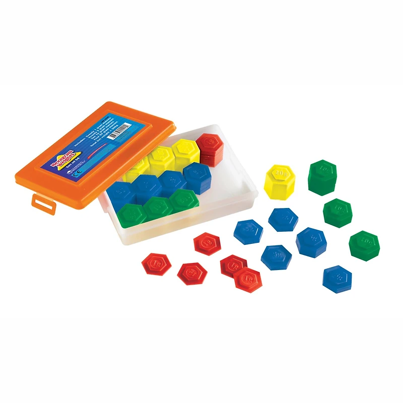Learning Resources® Hexagram Weights, 54 Per Set, 2 Sets