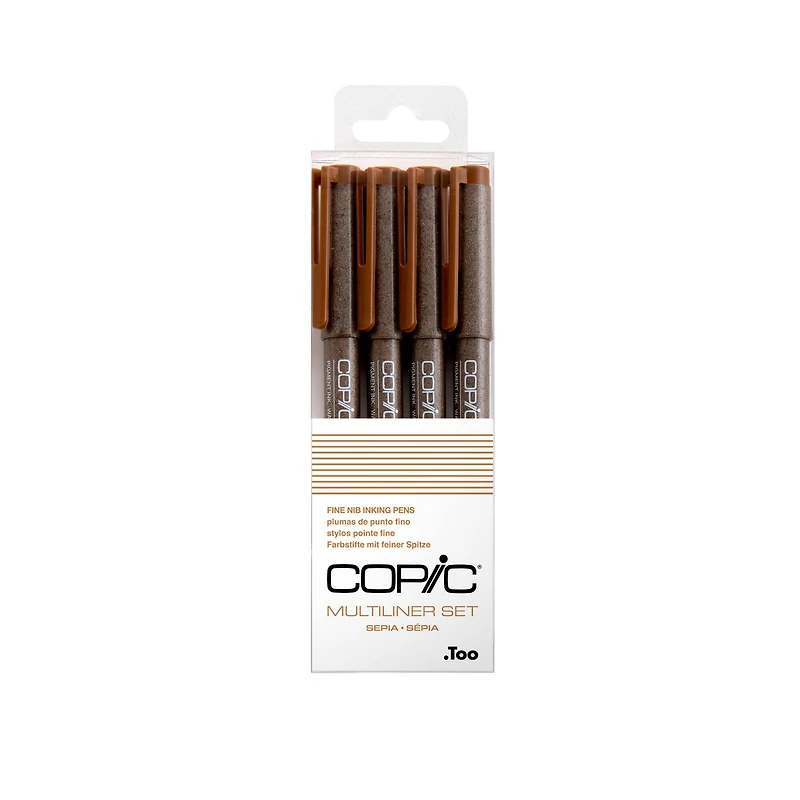 Copic® Sepia Multiliner Pen Set, Fine