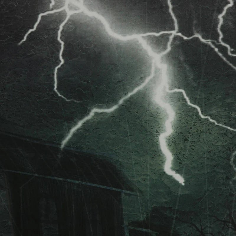 Haunted House with Jack-O'-Lanterns LED Canvas Wall Art