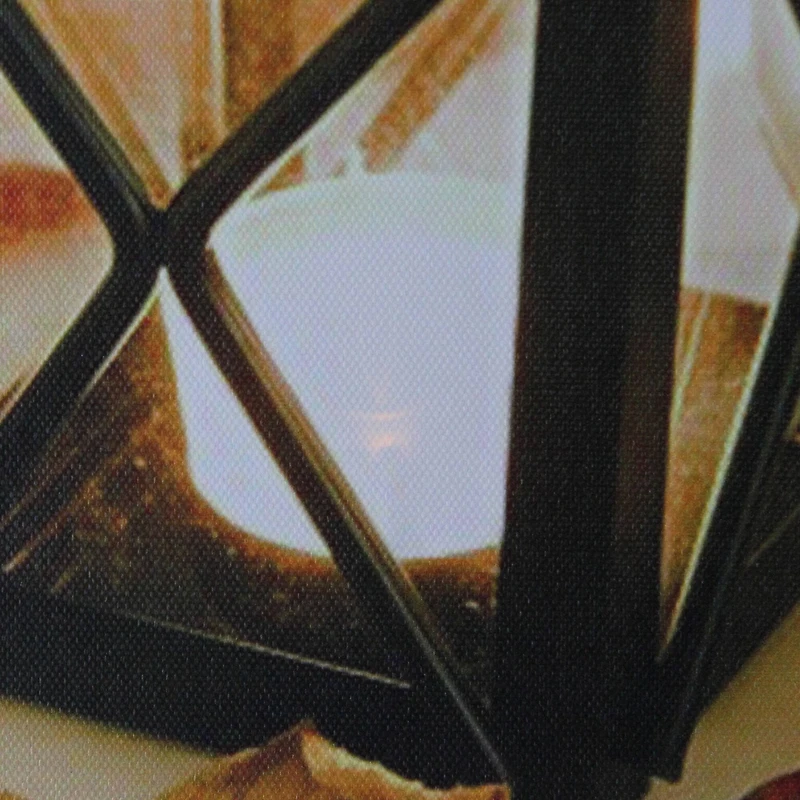 LED Lighted Fall Foliage & Lanterns Canvas Wall Art